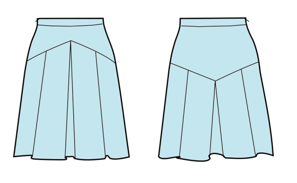 Юбка раскраска для детей