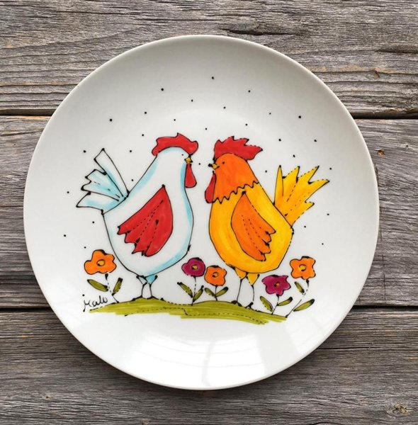 Тарелки с курочками