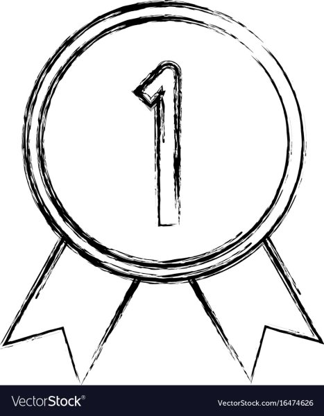 Медаль 1 место рисунок