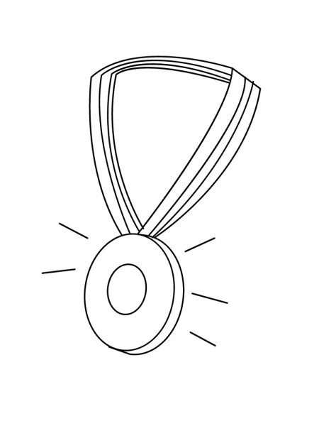 Медаль раскраска для детей