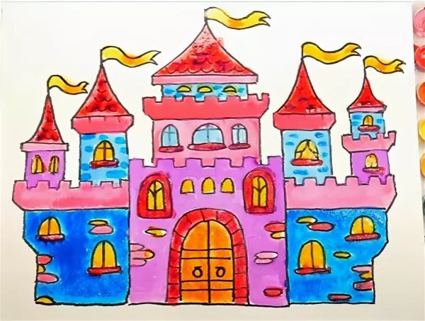 Сказочный дворец рисование в подготовительной