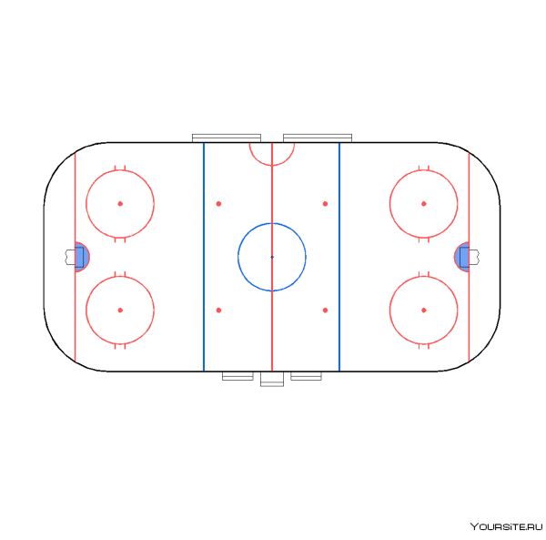 Хоккейная коробка 15х30 чертеж