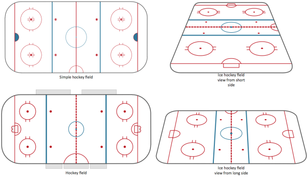 Хоккейная площадка НХЛ схема
