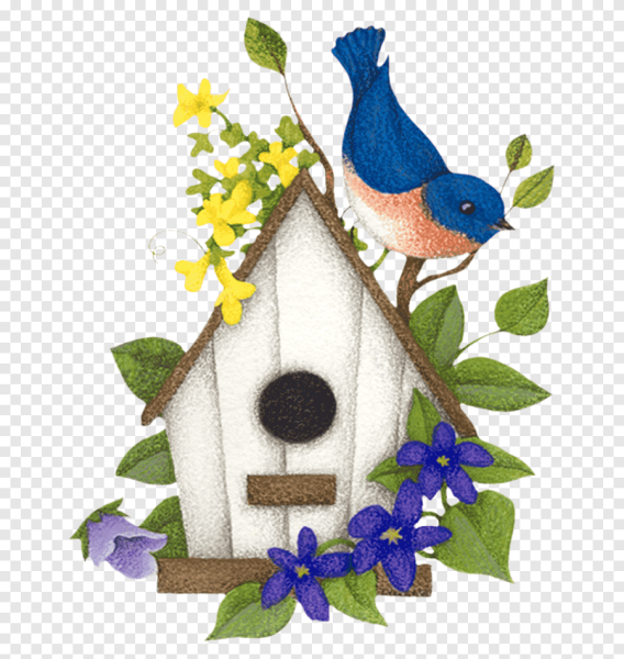 Скворечник с цветами