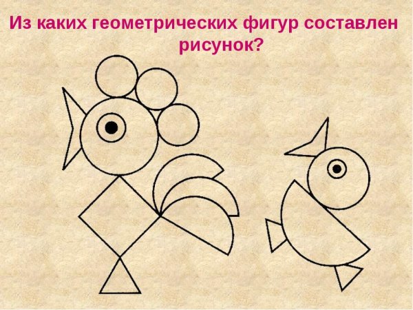 Составление фигур из геометрических фигур