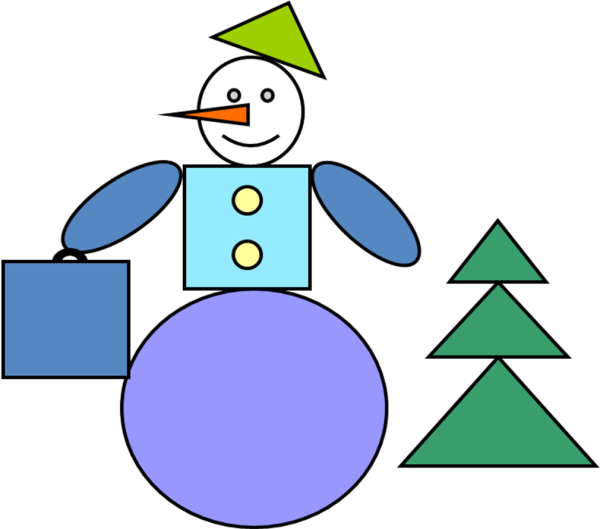 Аппликация из геометрических фигур