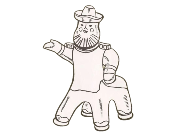 Полкан богатырь Каргопольская игрушка