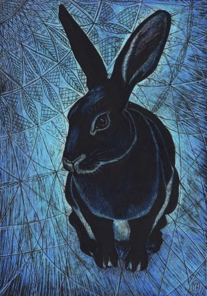 Черный кролик 2023 арт