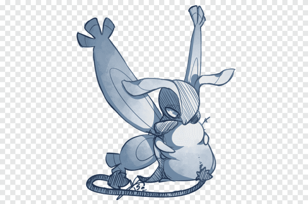 Голубой кролик арт