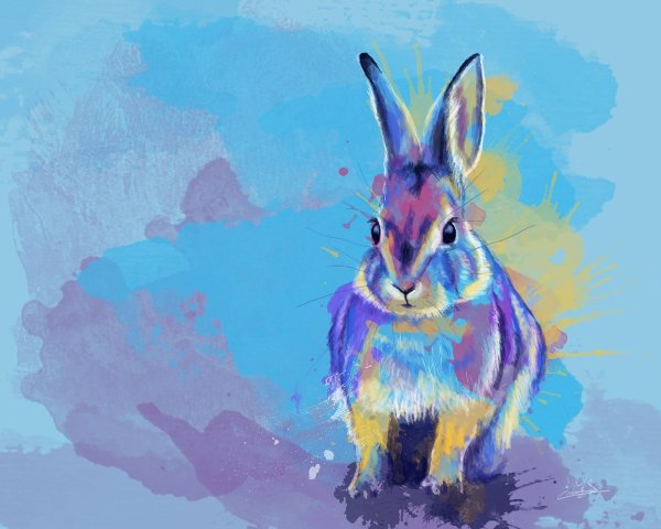 Разноцветный заяц