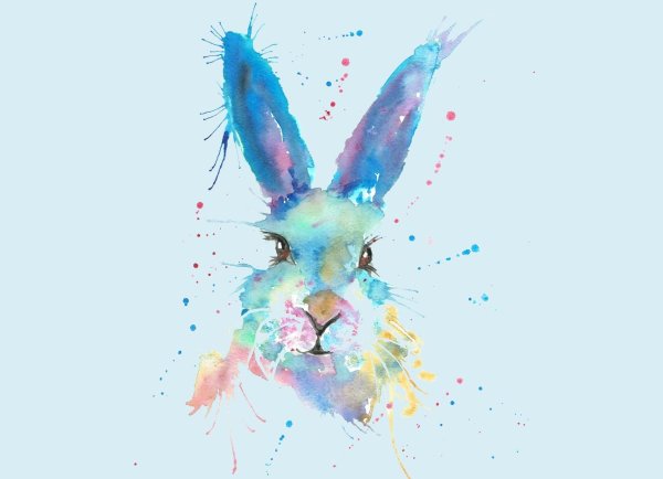 Акварельный заяц