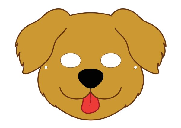 Маска собаки на голову