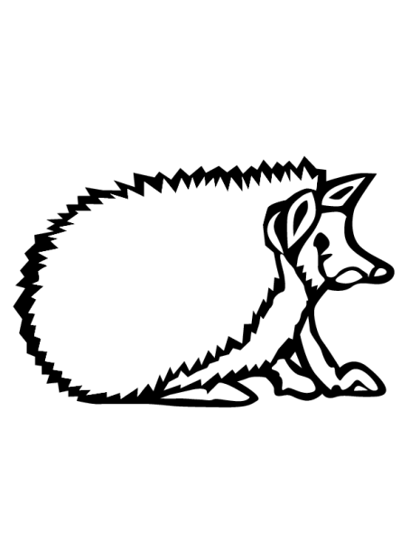 Ушастый еж раскраска для детей