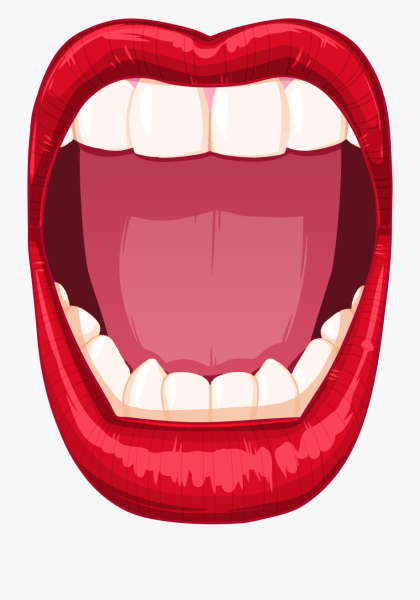 Открытый рот мультяшный