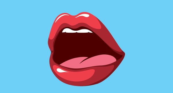 Открытый рот иллюстрация