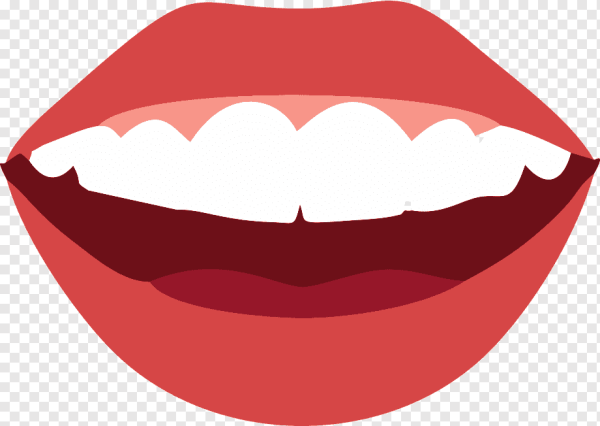 Улыбка с зубами вектор