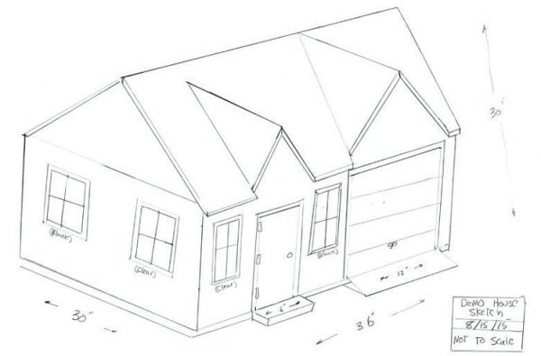 Макет дома чертеж