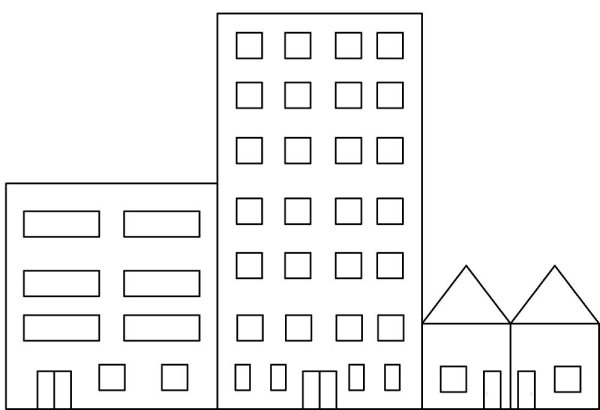 Карандаш дизайнерские домики