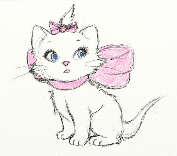 Рисунки котиков для срисовки