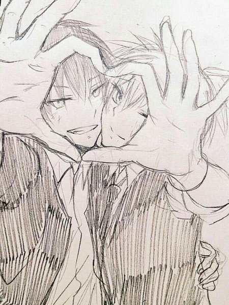 Нагиса и карма карандашом