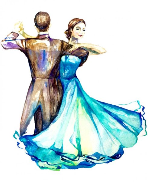 Силуэт танцующей пары