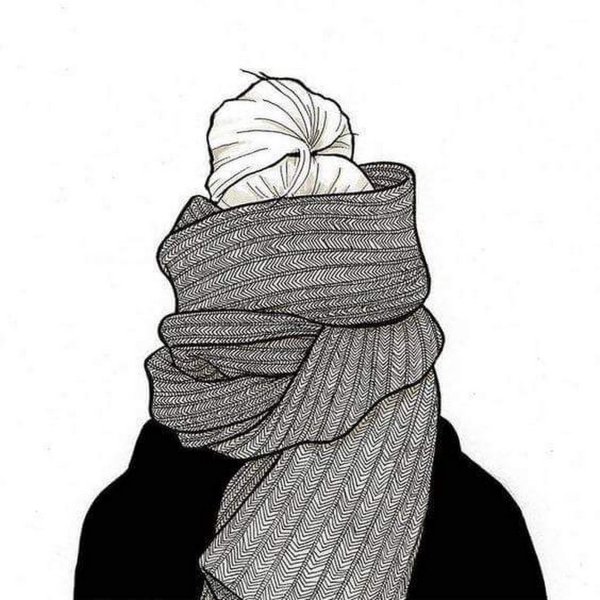 Шарф нарисованный