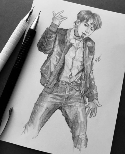 BTS для срисовки Чон Чонгук