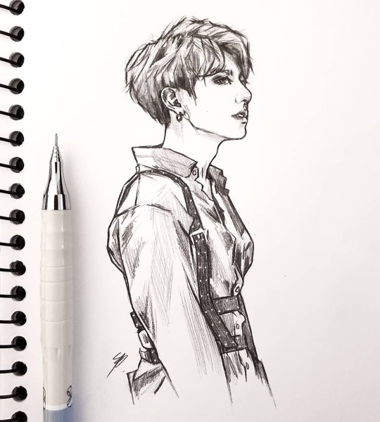 Рисунки BTS Чонгук