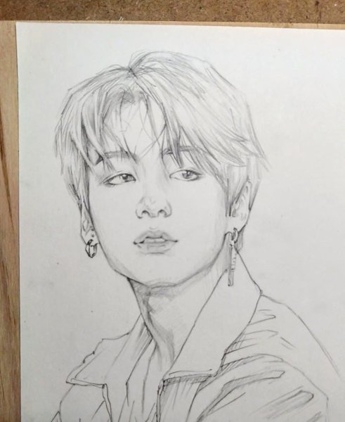 Скетч арт БТС Чонгук