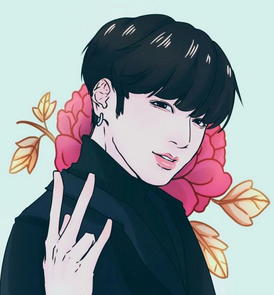 БТС аниме скетч Чонгук