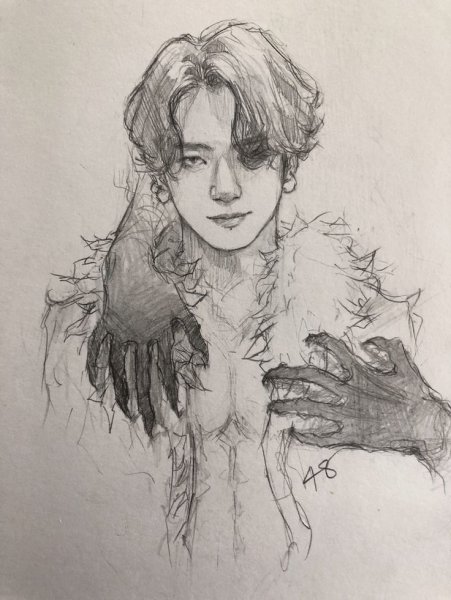 BTS Art акварель Чонгук