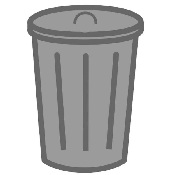 Мусорный бак без фона