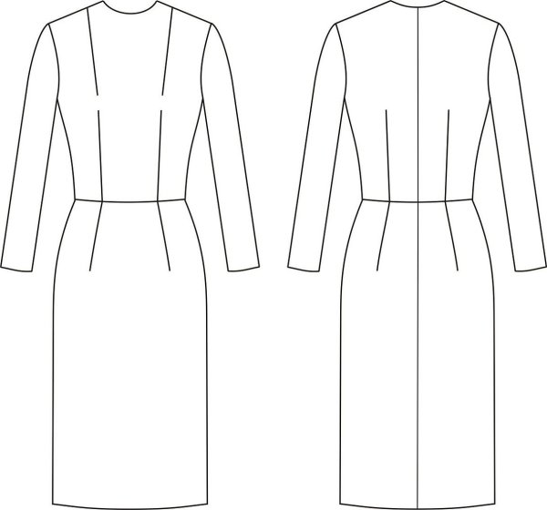 Моделирование платья отрезного по линии талии