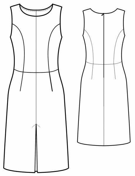 Технический эскиз платья