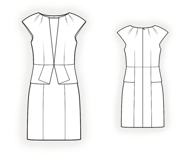 Технический эскиз платья