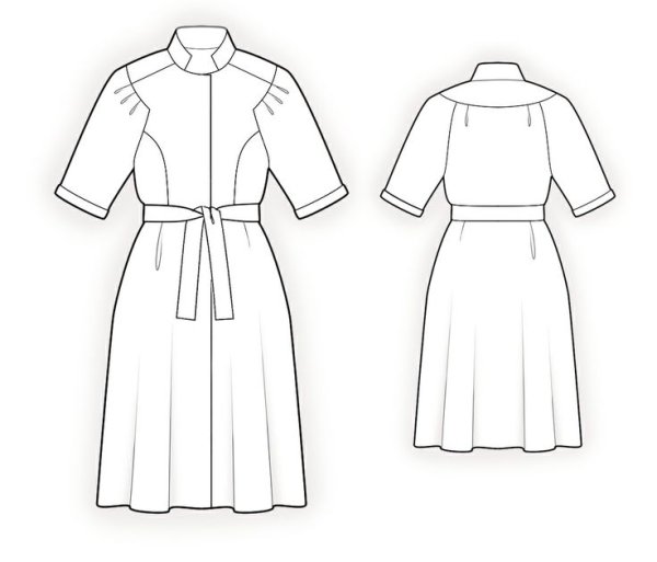 Технический эскиз платья