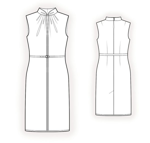 Технический эскиз платья
