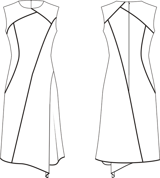 Моделирование платья с рельефами