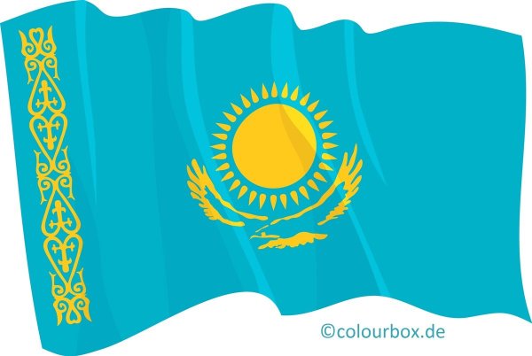 Флаг Казахстана для детей