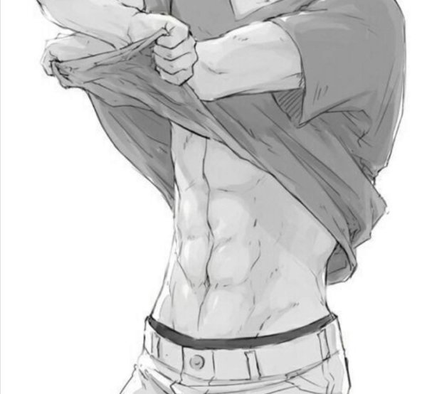 Аниме парни с прессом