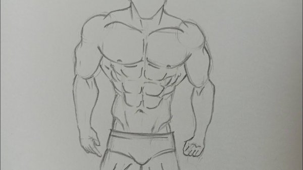 Атлетичный мужчина рисунок