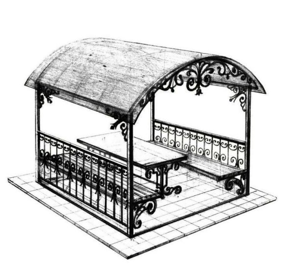 Беседка рисунок