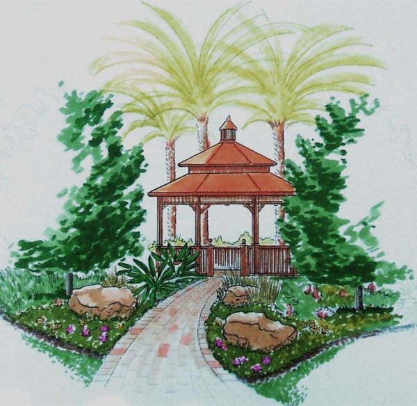 Беседка рисунок