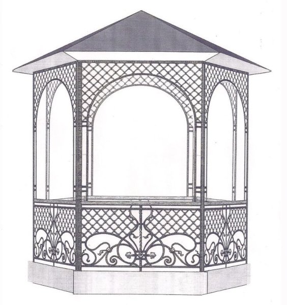 Нарисовать беседку