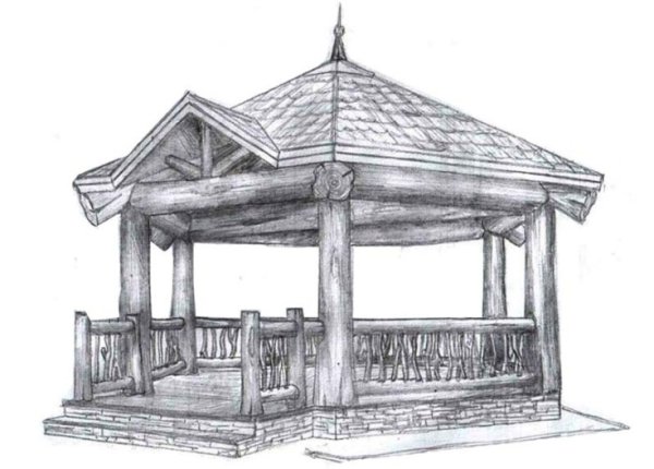 Скетч ландшафтный дизайн