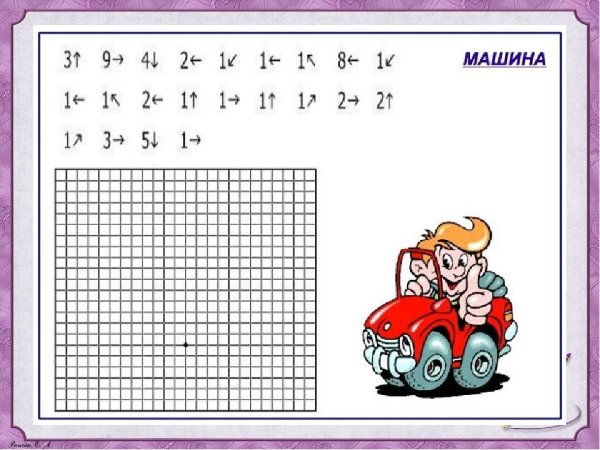 Рисование по стрелочкам для детей