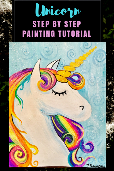 Единорог акрилом