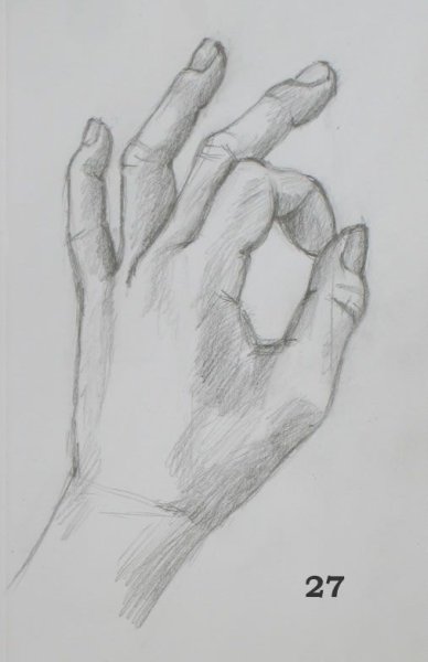 Кисти рук карандашом