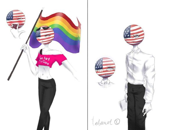 Кантрихуманс Америка девушка