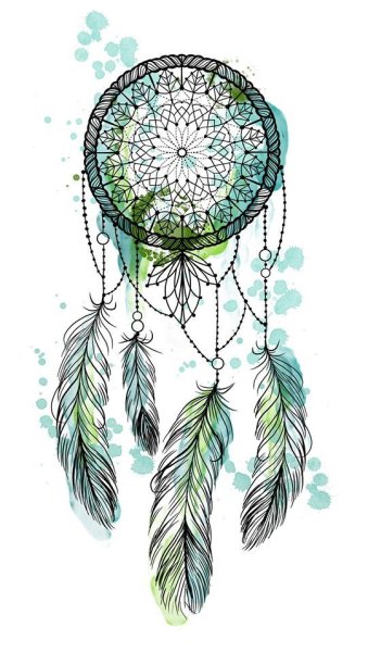 Тату Ловец снов с фоном